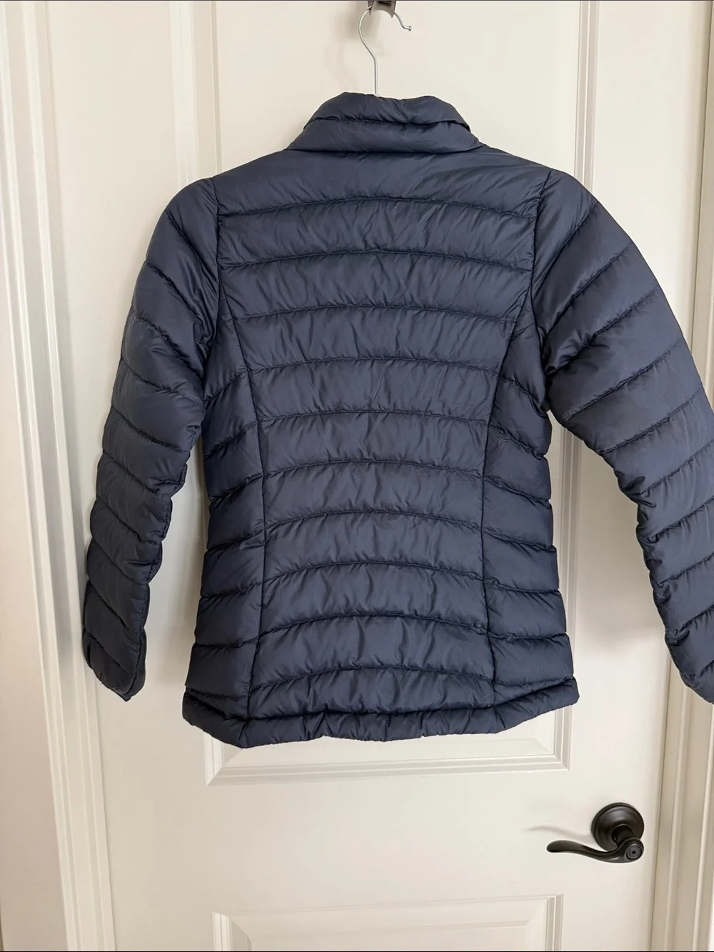 Patagonia Kids Puffer Jacket - Dark Navy with Pink Pulls